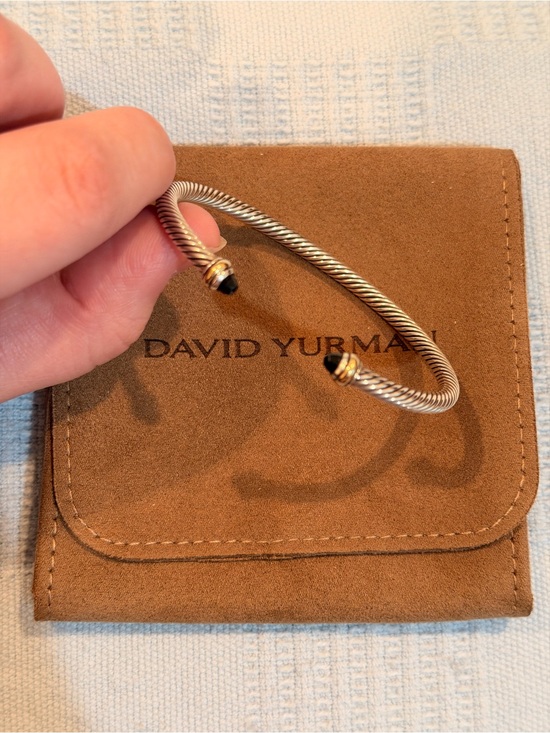 David Yurman Jewelry - David Yurman Authentic Classic Cable Bracelet | 4mm | Medium | 18k Gold | Onyx